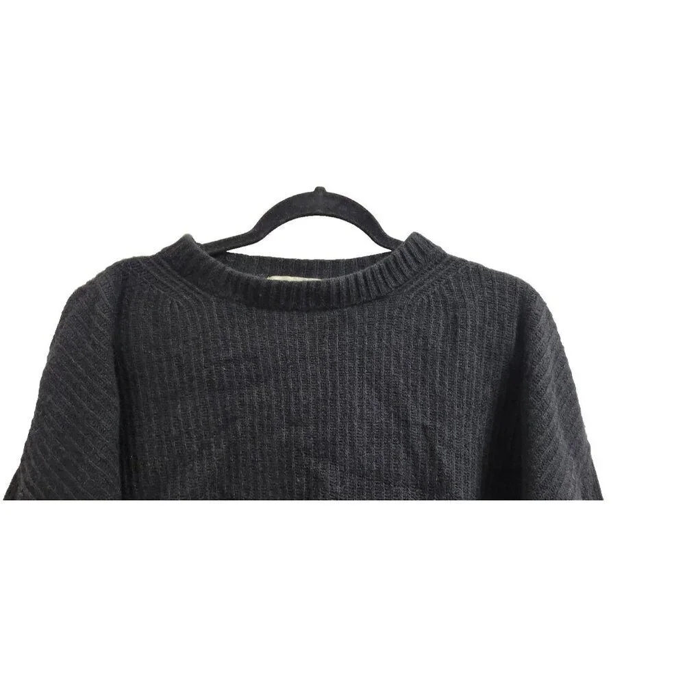 N.O.W. Andrea Rosati Cashmere Sweater Women Black Ribbed Knit Italy Oversized M